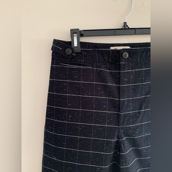 Madewell Slim Wide leg pants in black speckled windowpane size 27 - Picture 4 of 16